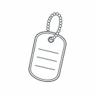 Идентификационная бирка с уникальным номером