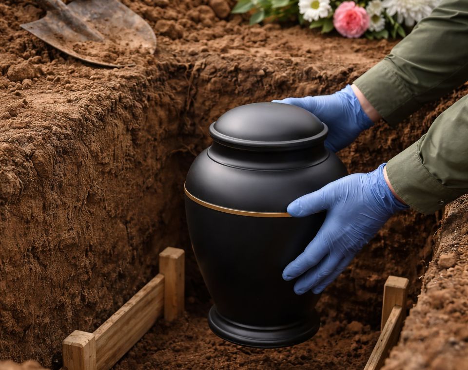 Захоронение урны с прахом в Москве